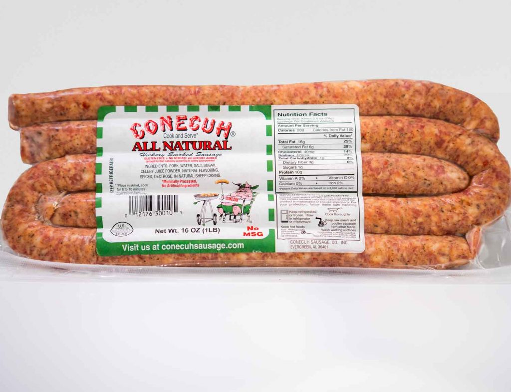 All Natural NO MSG Sausage Conecuh Sausage