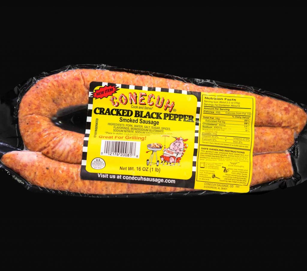 Cracked Black Pepper Smoked Sausage Conecuh Sausage